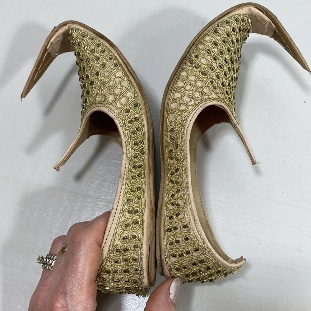 Curled toe / Aladdin style mojri jutti shoes - Picture 5 of 16